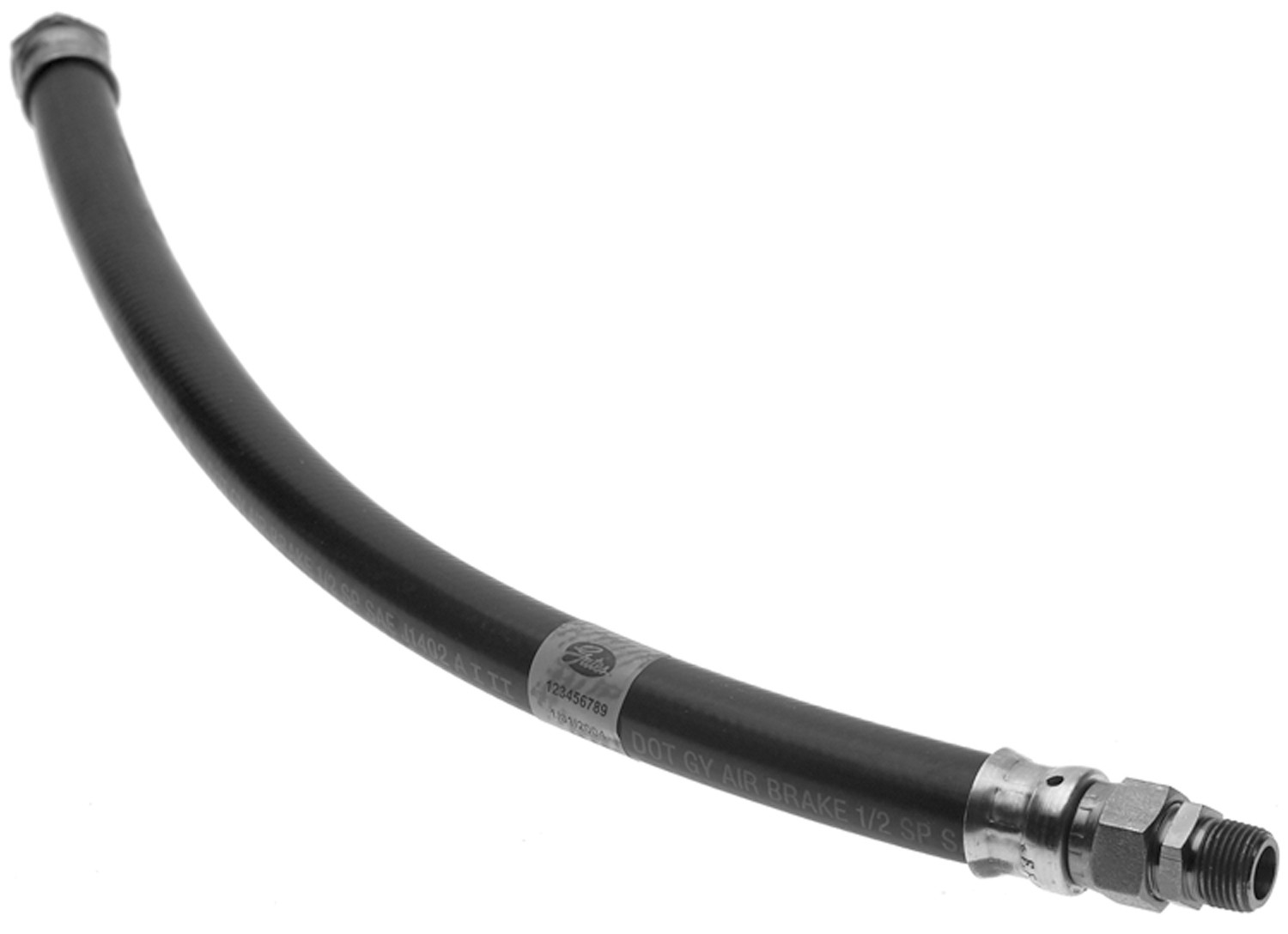 Gates Air Brake Hose Assembly .5" ID 48" Long - 3